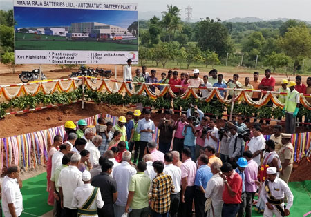 Foundation stone laying ceremony of 3rd Automotive battery plant
