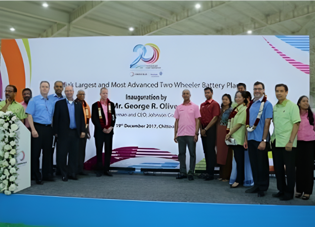 Mr George R Oliver, Chairman and CEO, Johnson Controls inaugurated India’s Largest and most advanced 2-wheeler Battery Plant at Amara Raja Growth Corridor (ARGC).